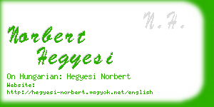 norbert hegyesi business card